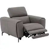 Lorenzo Power Arm Chair Recliner in Truffle Premium Italian Leather